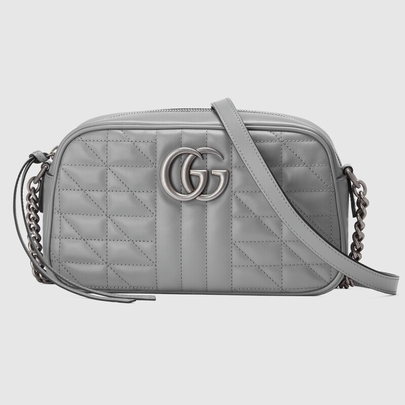 Gucci GG Marmont Small Matelasse Shoulder Bag 447632 Dark grey